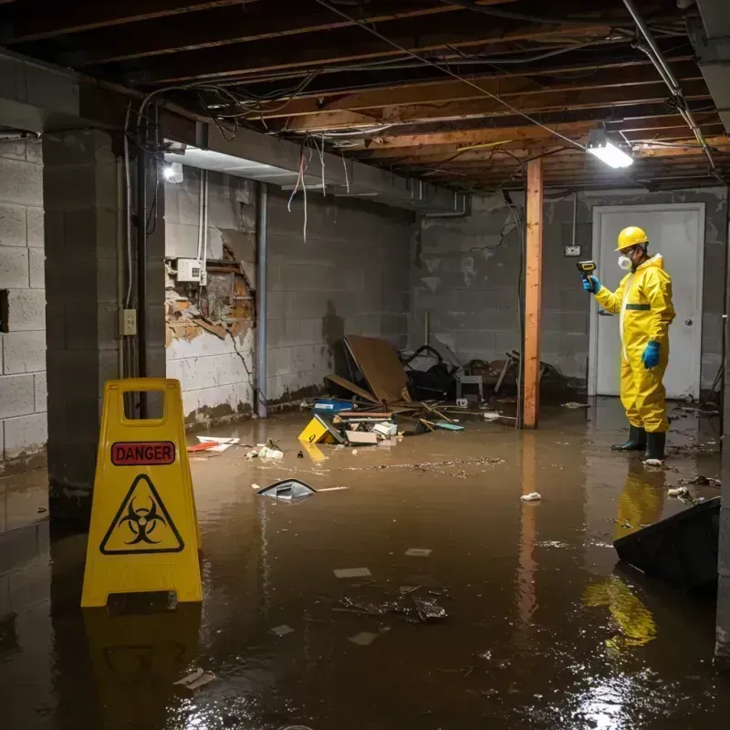 Flooded Basement Electrical Hazard in Ogle County, IL Property